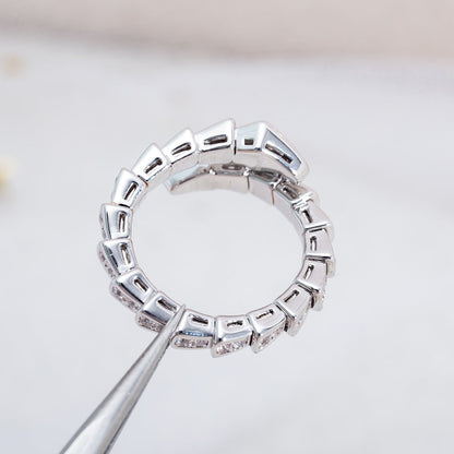 [⭐Veyra]SERPENTI RING SILVER DIAMOND PAVED 4MM