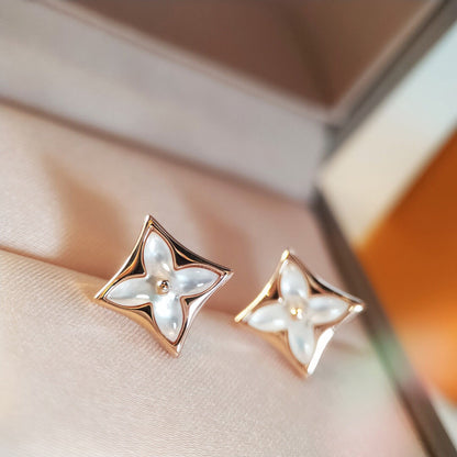 [⭐Veyra]STAR MOP PINK GOLD EARRINGS
