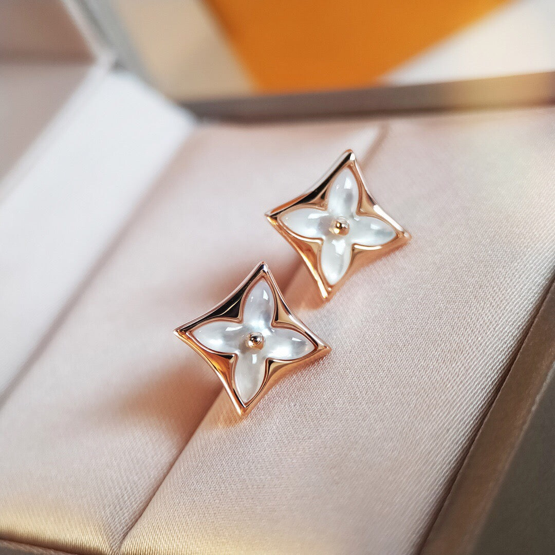 [⭐Veyra]STAR MOP PINK GOLD EARRINGS