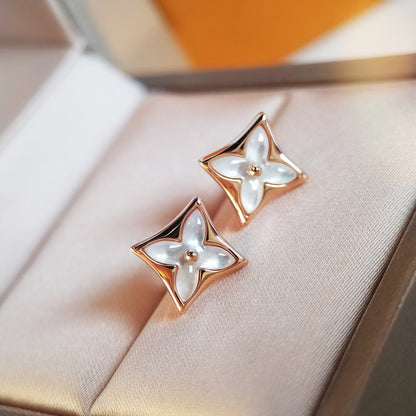 [⭐Veyra]STAR MOP PINK GOLD EARRINGS