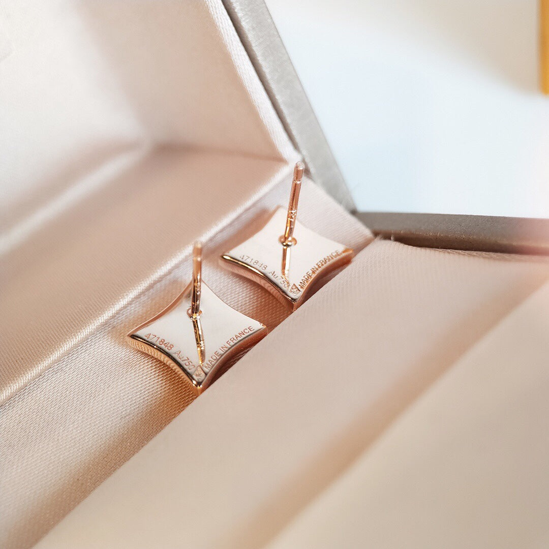 [⭐Veyra]STAR MOP PINK GOLD EARRINGS