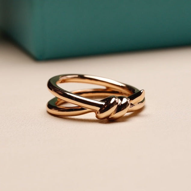 [⭐Veyra Jewels]KNOT RING PINK GOLD