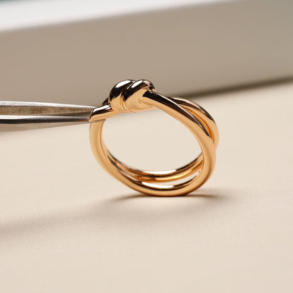 [⭐Veyra Jewels]KNOT RING PINK GOLD
