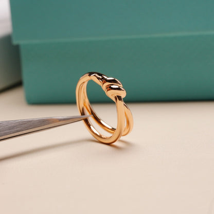 [⭐Veyra Jewels]KNOT RING PINK GOLD