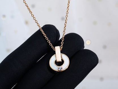 [⭐Veyra]GARI NECKLACE PINK GOLD MOP