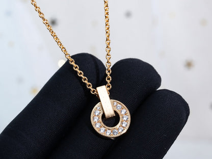 [⭐Veyra]GARI NECKLACE PINK GOLD DIAMOND