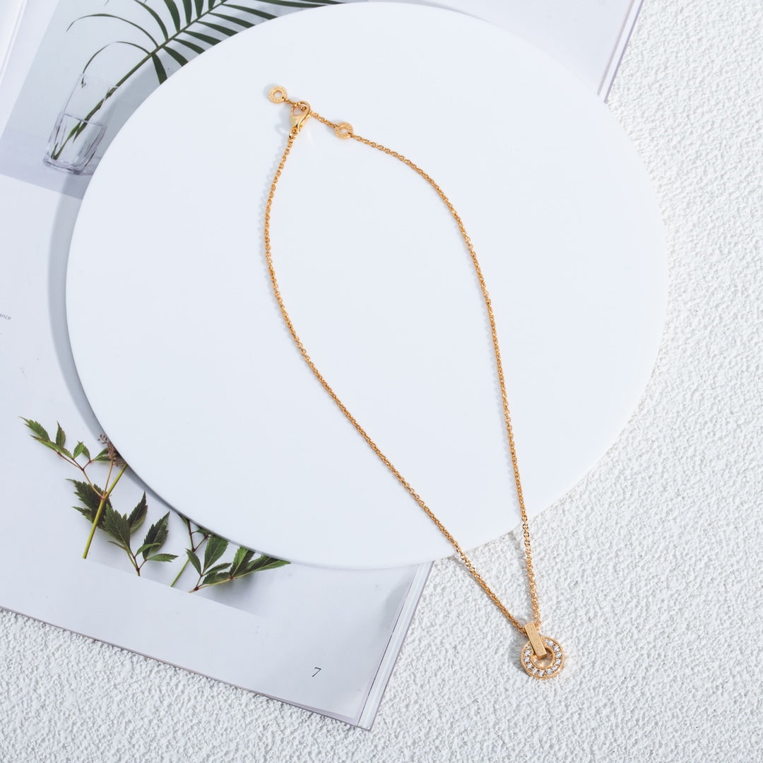 [⭐Veyra]GARI NECKLACE PINK GOLD DIAMOND