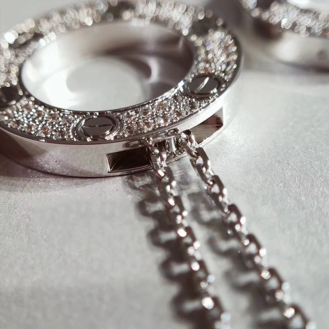 [⭐Veyra]LOVE NECKLACE ADJUSTABLE SILVER