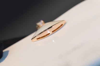 [⭐Veyra]DREAM NECKLACE WHITE MOP PINK GOLD 1 DIAMOND