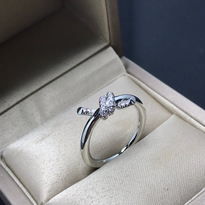 [⭐Veyra Jewels]KNOT RING 1.2MM DIAMOND