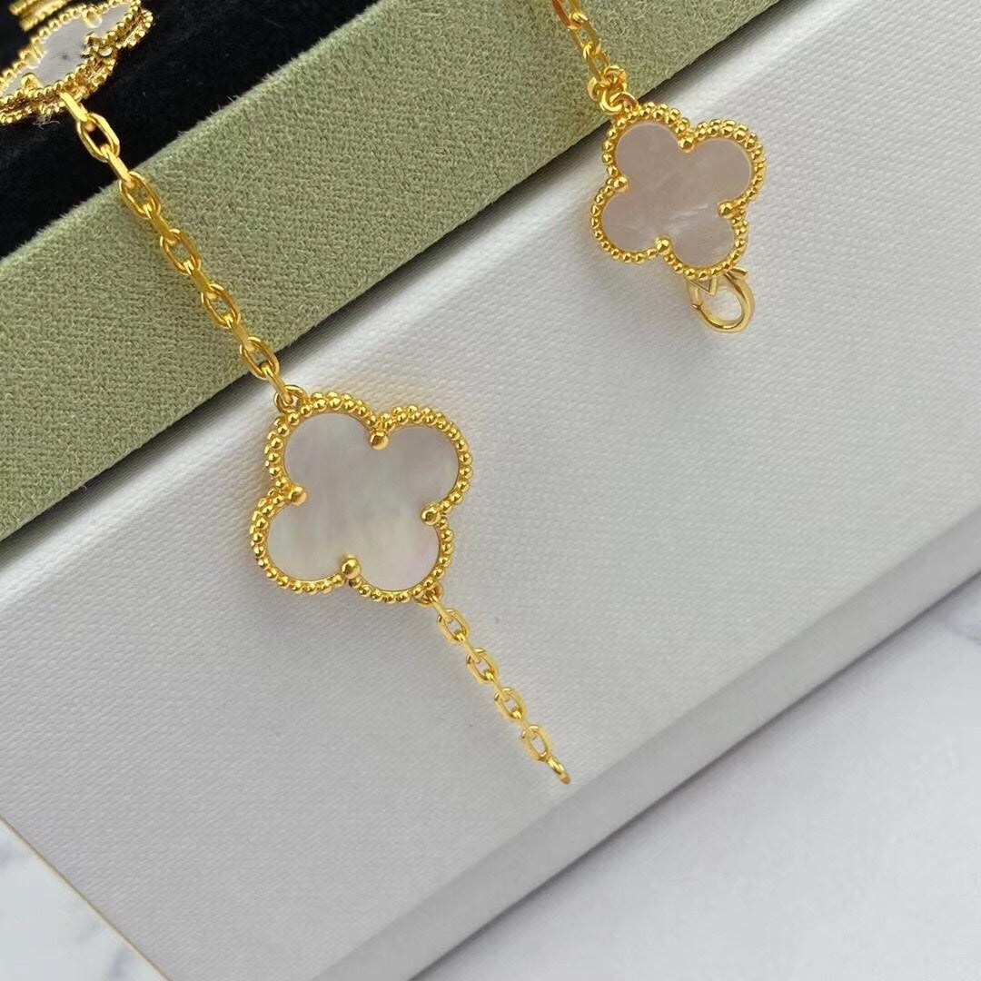 [⭐Veyra]MAGIC CLOVER MOP GOLD BRACELET 5 MOTIFS