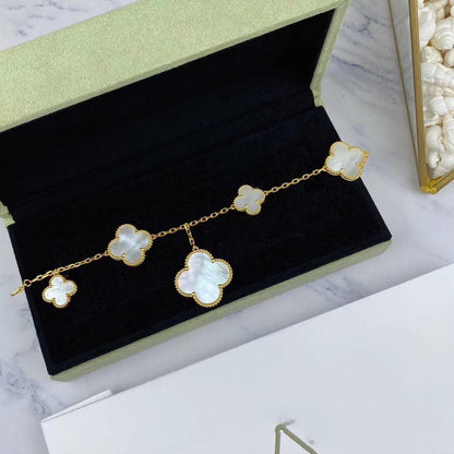 [⭐Veyra]MAGIC CLOVER MOP GOLD BRACELET 5 MOTIFS