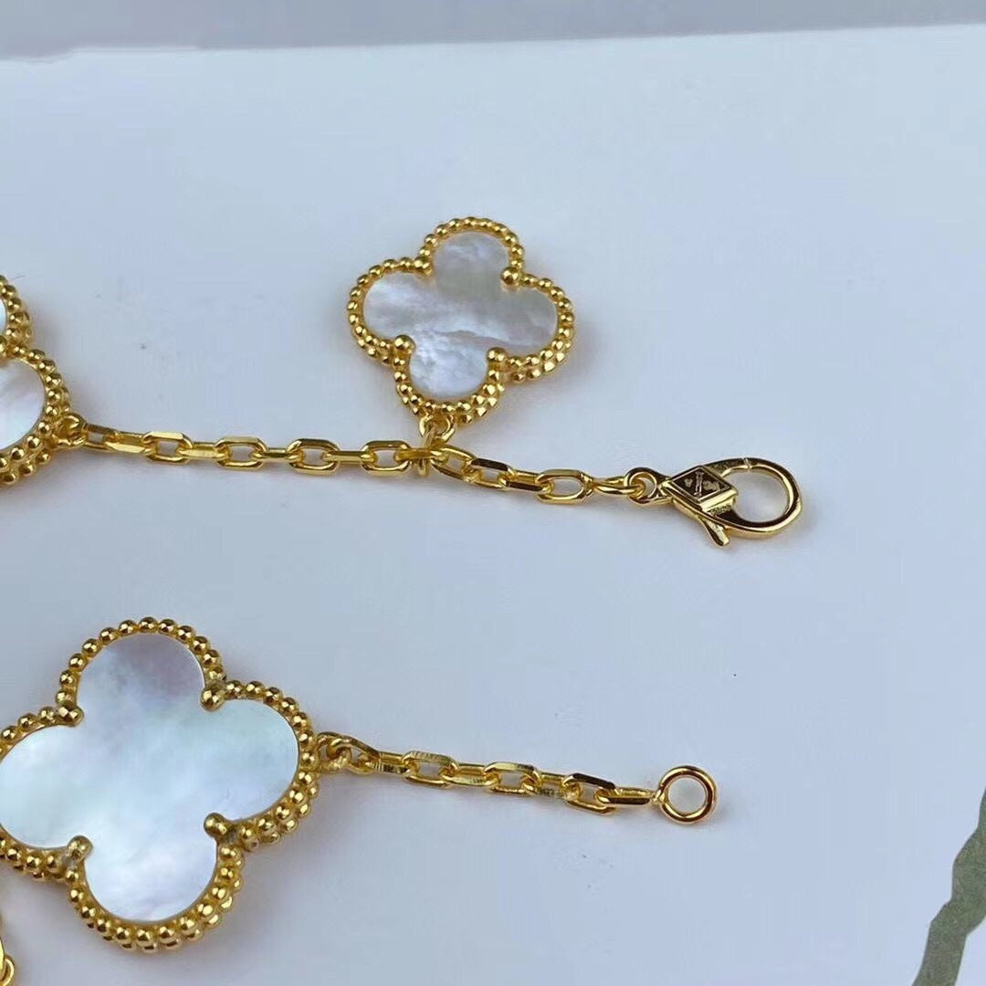 [⭐Veyra]MAGIC CLOVER MOP GOLD BRACELET 5 MOTIFS