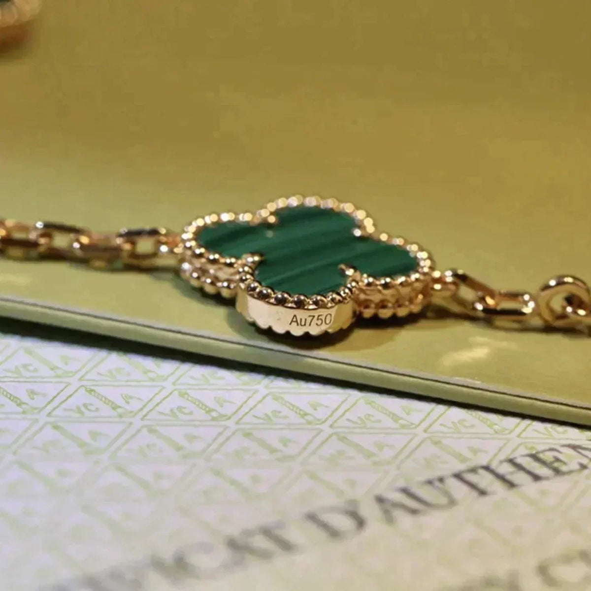 [⭐Veyra] CLOVER 5 MOTIF MALACHITE BRACELET COLLECTION