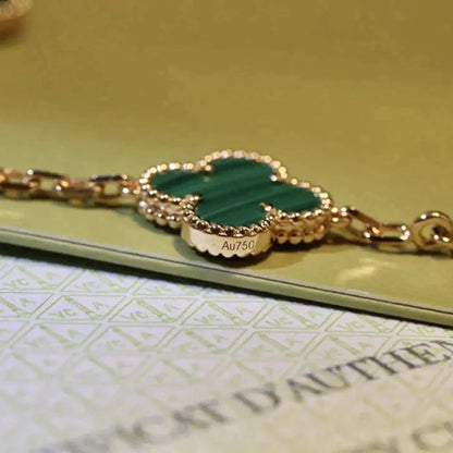[⭐Veyra] CLOVER 5 MOTIF MALACHITE BRACELET COLLECTION