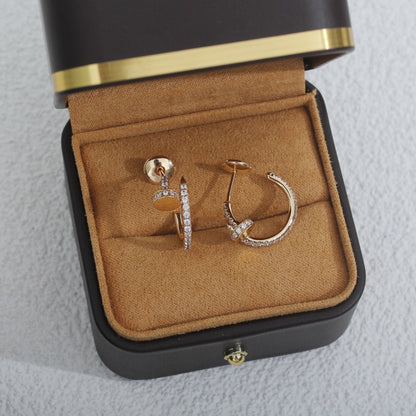[⭐Veyra]JUSTE EARRINGS 12.75MM PINK GOLD DIAMOND