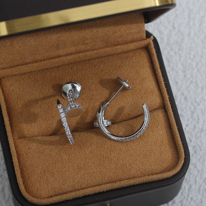 [⭐Veyra]JUSTE EARRINGS 12.75MM SILVER DIAMOND