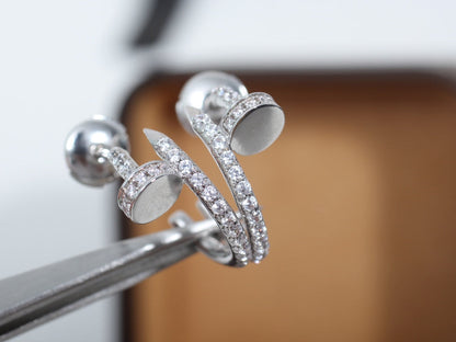 [⭐Veyra]JUSTE EARRINGS 12.75MM SILVER DIAMOND