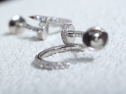 [⭐Veyra]JUSTE EARRINGS 12.75MM SILVER DIAMOND