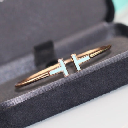 [⭐Veyra Jewels]T BRACELET 1.8MM TURQUOISE PINK GOLD