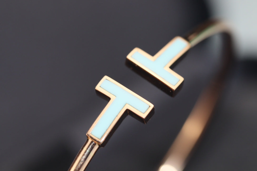 [⭐Veyra Jewels]T BRACELET 1.8MM TURQUOISE PINK GOLD