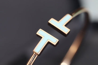 [⭐Veyra Jewels]T BRACELET 1.8MM TURQUOISE PINK GOLD