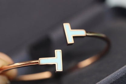 [⭐Veyra Jewels]T BRACELET 1.8MM TURQUOISE PINK GOLD