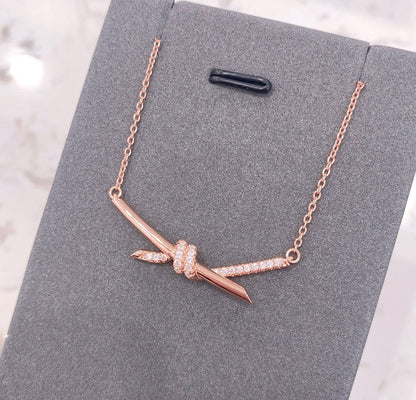 [⭐Veyra Jewels]KNOT NECKLACE DIAMONDS