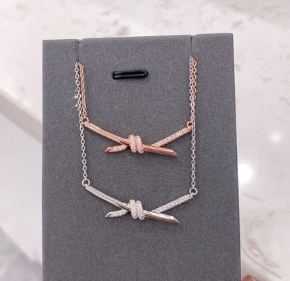 [⭐Veyra Jewels]KNOT NECKLACE DIAMONDS