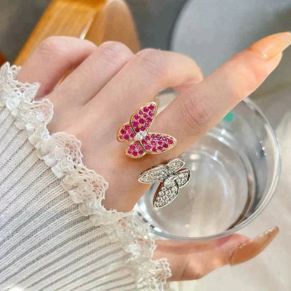 [⭐Veyra]TWIN BUTTERFLY DIAMOND RING