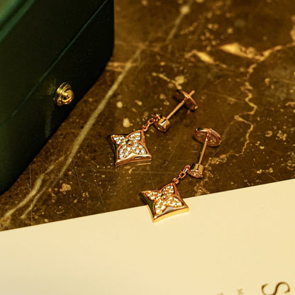 [⭐Veyra]STAR DIAMONDS EARRINGS GOLD
