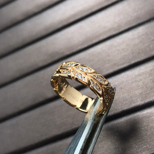 [⭐Veyra Jewels]OLIVE LEAF RING DIAMONDS