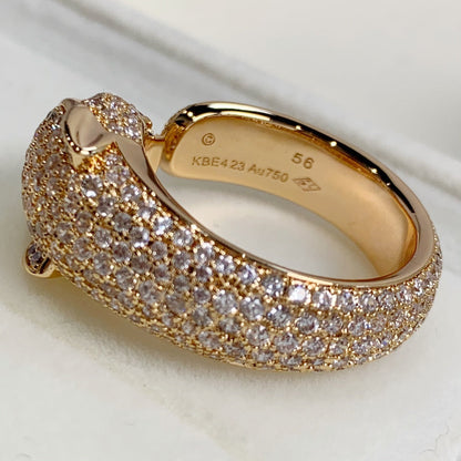 [⭐Veyra]PANTHERE PINK GOLD DIAMOND RING