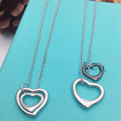 [⭐Veyra Jewels]OPEN HEART SILVER NECKLACE