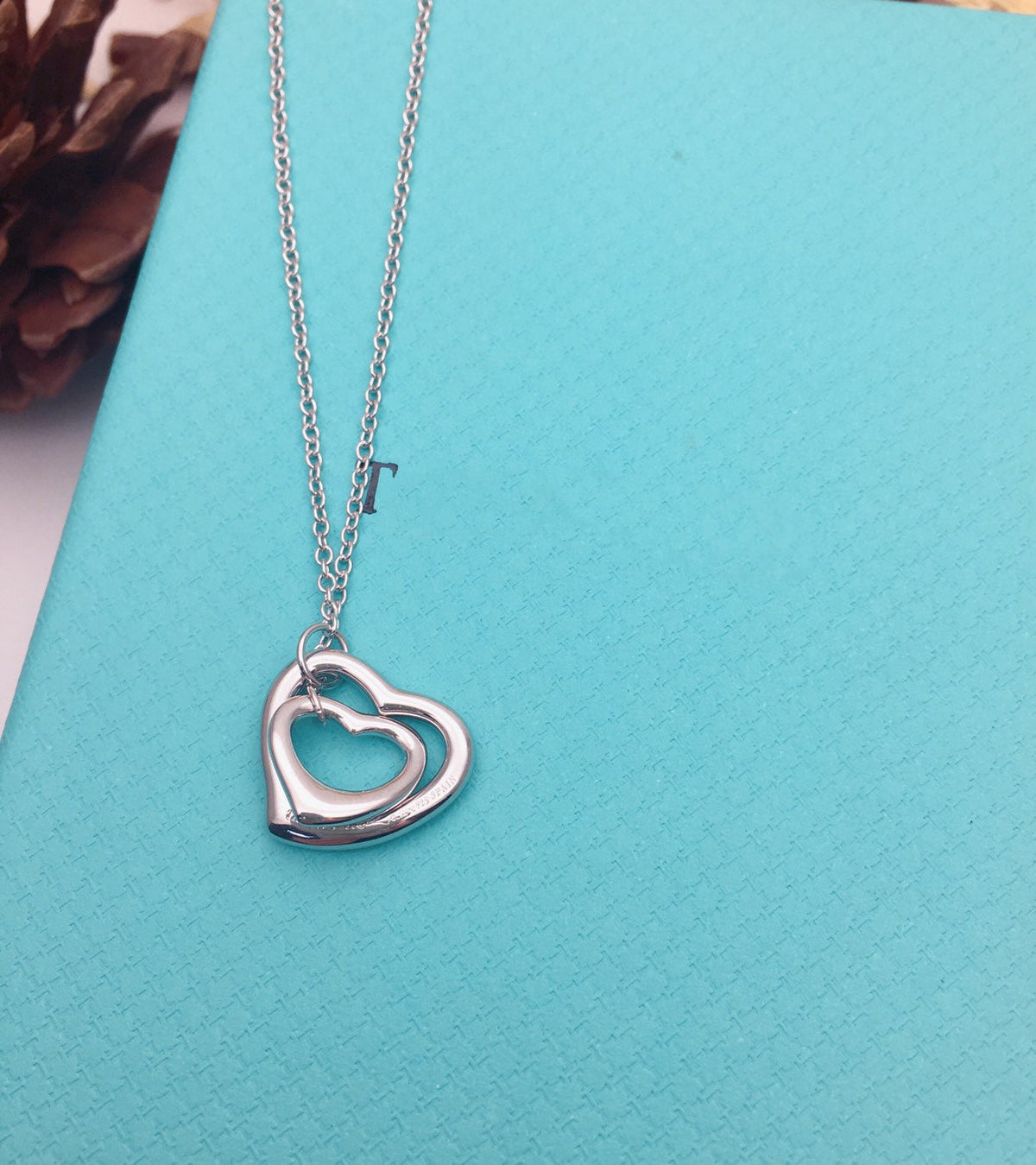 [⭐Veyra Jewels]OPEN HEART SILVER NECKLACE