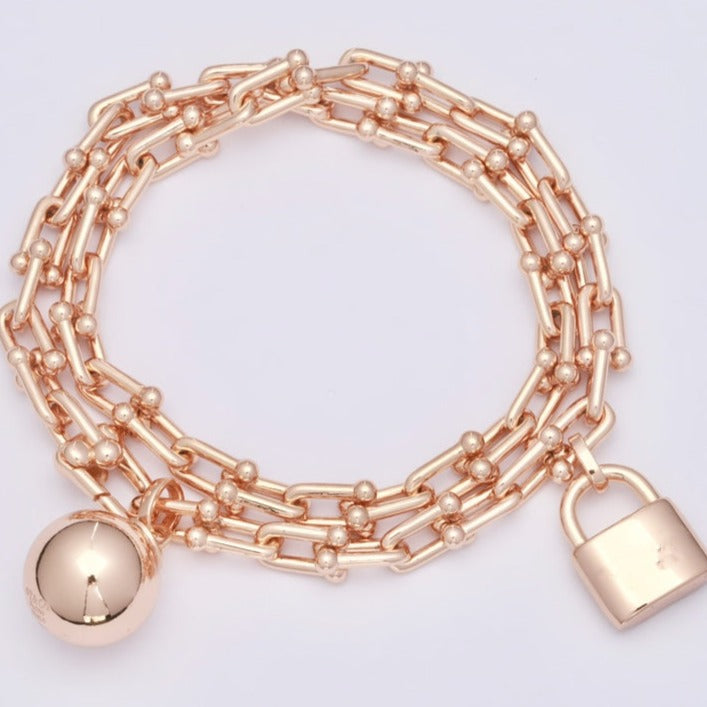 [⭐Veyra Jewels]HARDWEAR WRAP PINK GOLD BRACELET