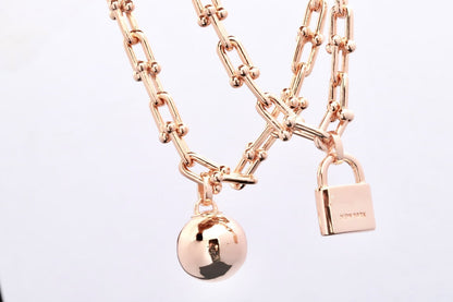 [⭐Veyra Jewels]HARDWEAR PINK GOLD WRAP NECKLACE