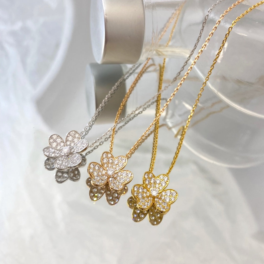 [⭐Veyra]FLOWER DIAMOND NECKLACE
