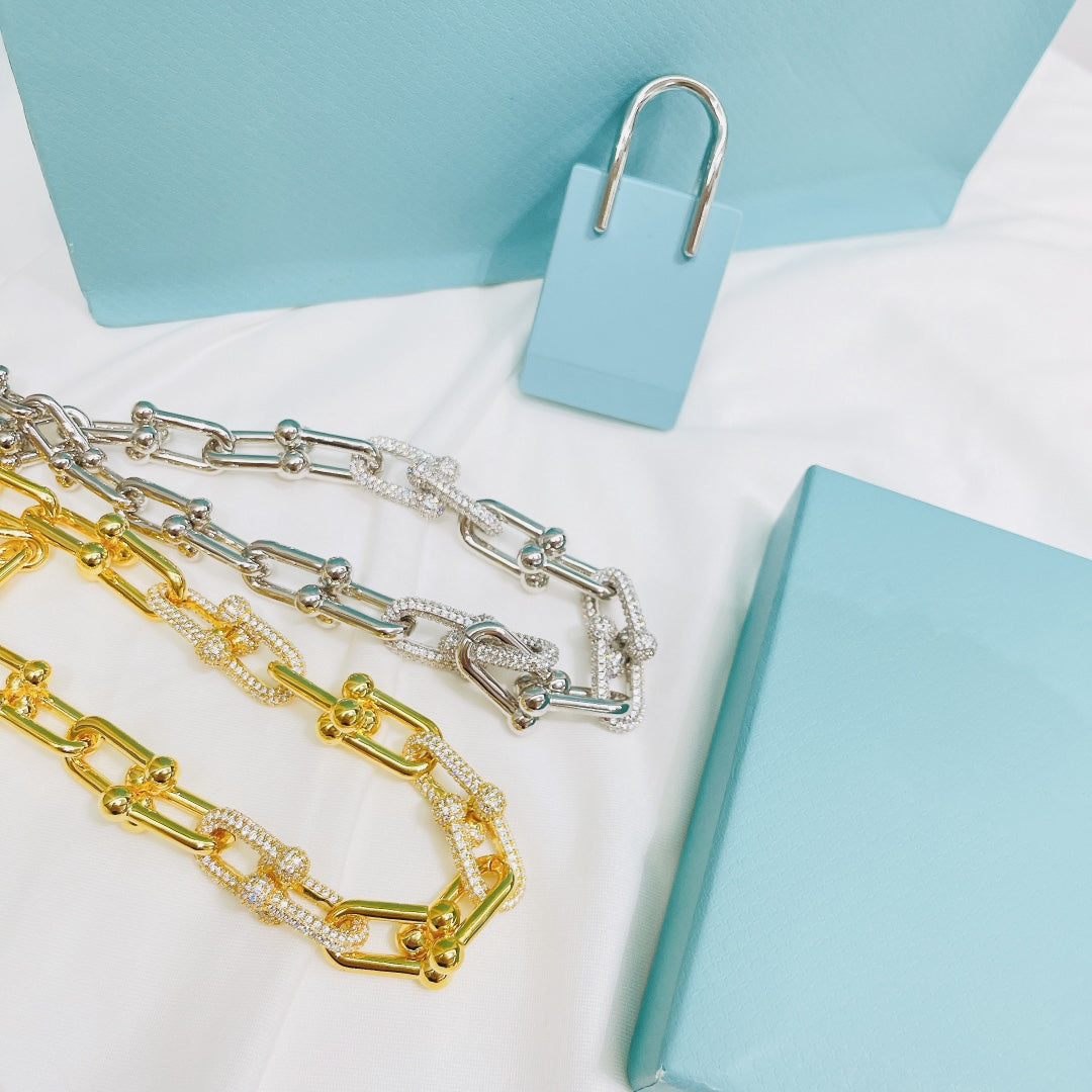 [⭐Veyra Jewels]HARDWEAR NECKLACE DIAMOND PAVED