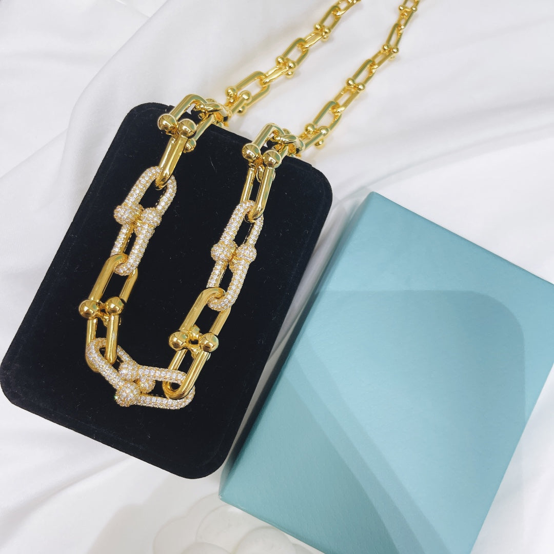 [⭐Veyra Jewels]HARDWEAR NECKLACE DIAMOND PAVED