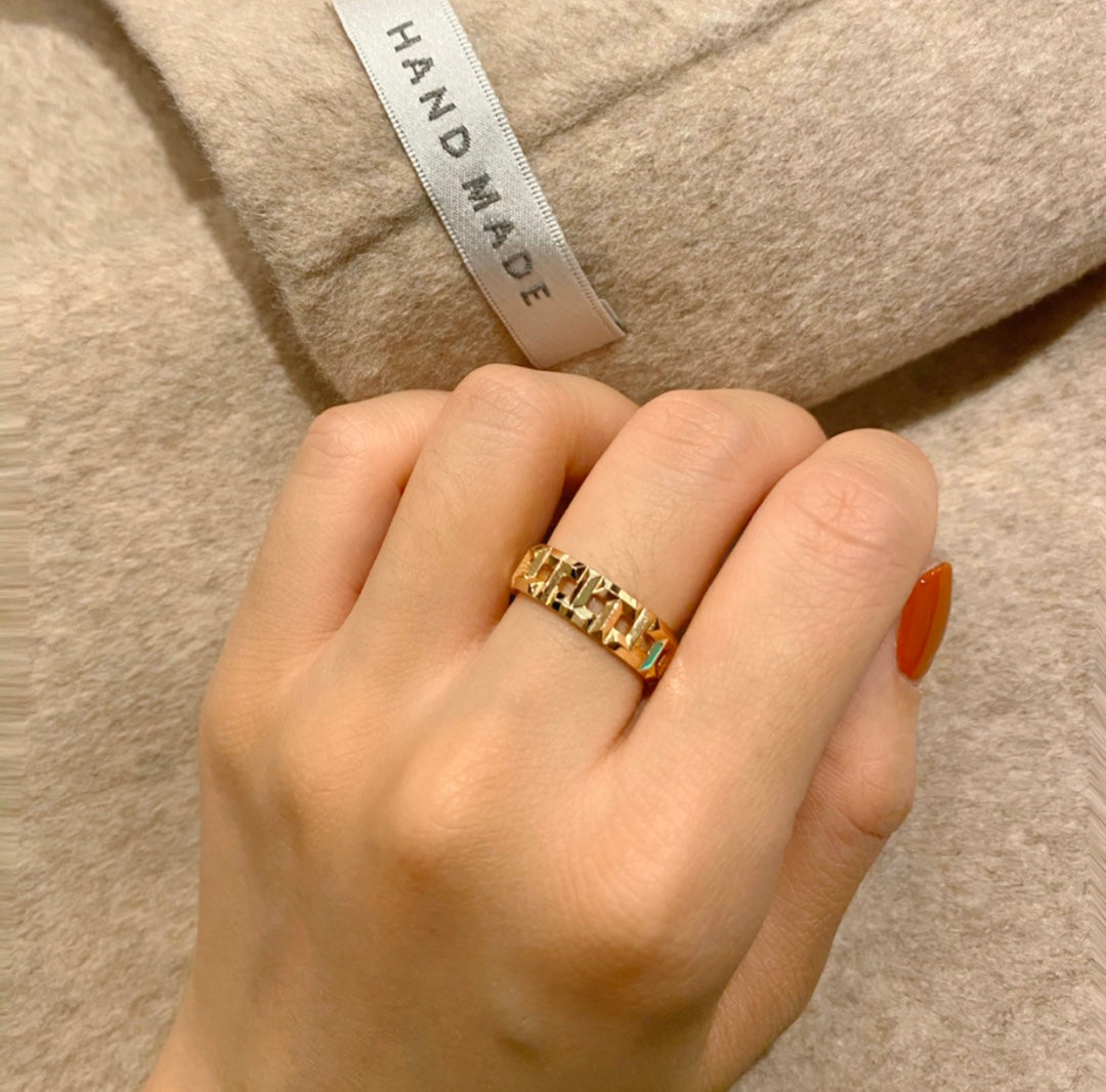 [⭐Veyra Jewels]T TRUE 3.5MM PINK GOLD RING