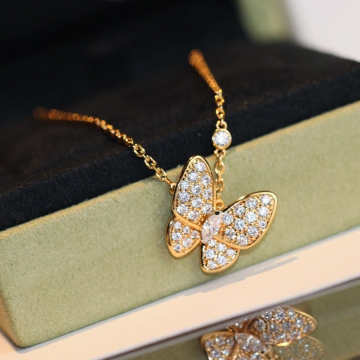 [⭐Veyra]BUTTERFLY DIAMOND NECKLACE