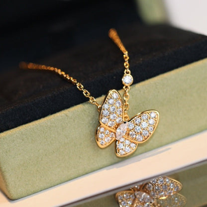 [⭐Veyra]BUTTERFLY DIAMOND NECKLACE