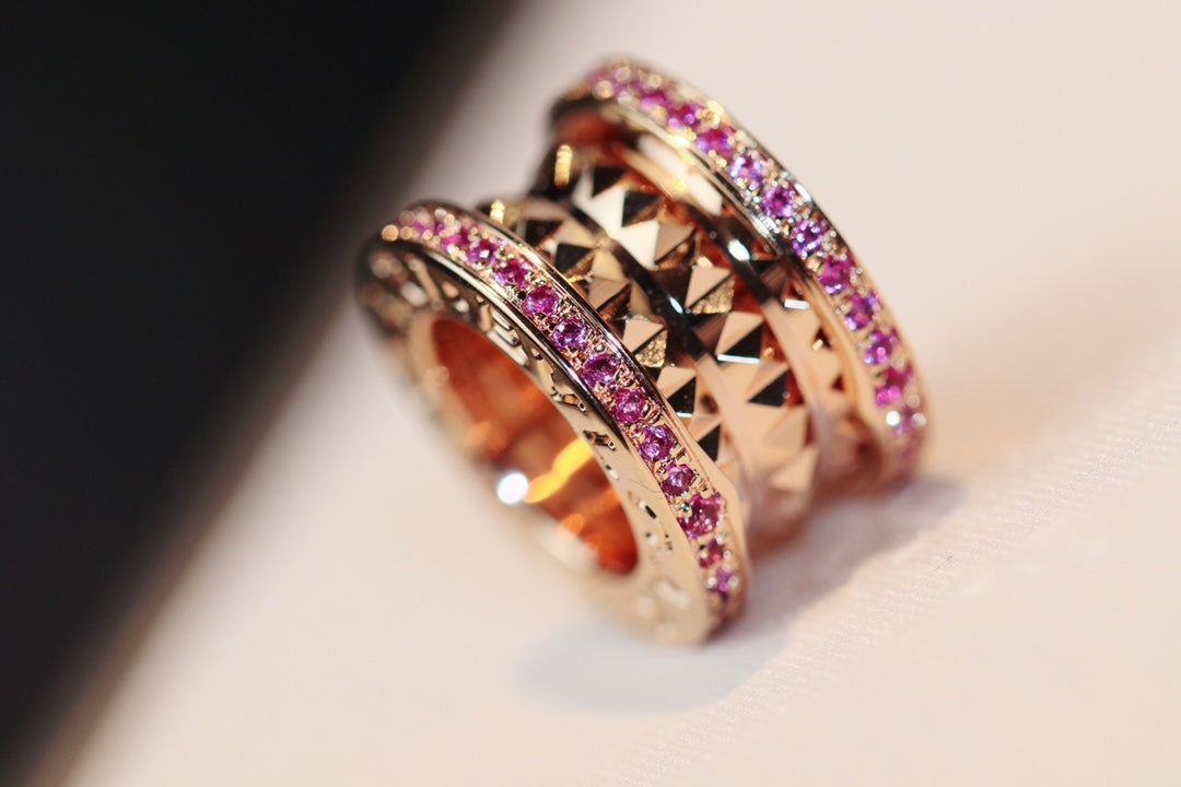 [⭐Veyra]ZERO 1 ROCK PINK GOLD PINK DIAMOND NECKLACE
