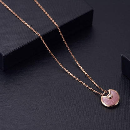 [⭐Veyra]AMULETTE ROSE GOLD PINK MOP NECKLACE