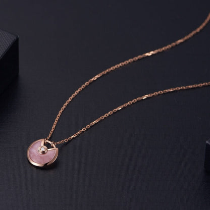 [⭐Veyra]AMULETTE ROSE GOLD PINK MOP NECKLACE