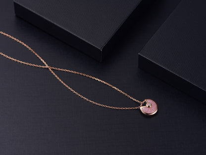 [⭐Veyra]AMULETTE ROSE GOLD PINK MOP NECKLACE