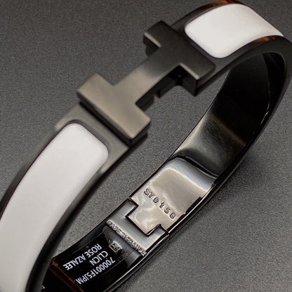 [⭐Veyra]H BRACELET 12MM BLACK WHITE CERAMIC