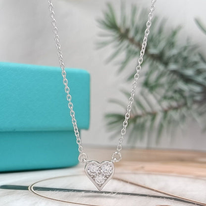 [⭐Veyra Jewels]HEART 3 DIAMONDS PEDANT NECKLACE