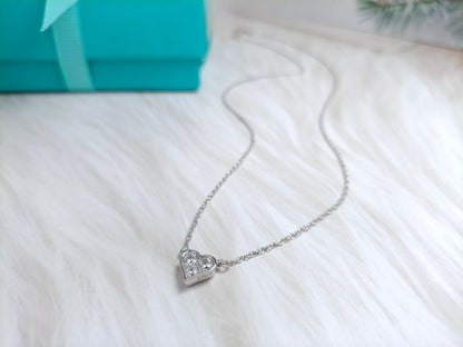 [⭐Veyra Jewels]HEART 3 DIAMONDS PEDANT NECKLACE